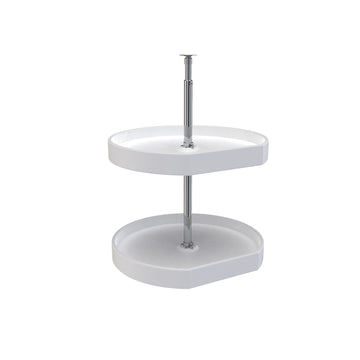 Rev-A-Shelf 20 in Polymer D-Shape Lazy Susans 2-Shelf 7012-20-52