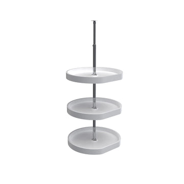 Rev-A-Shelf 20 in Polymer D-Shape Lazy Susans 3-Shelf 7013-20-526