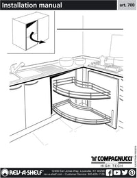 Rev-A-Shelf 18 in Two-Tier Curve Organizer for a Blind 582-18-MP