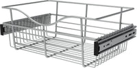 Rev-A-Shelf 18 in Chrome Closet Pullout Basket CB-181207CR-1