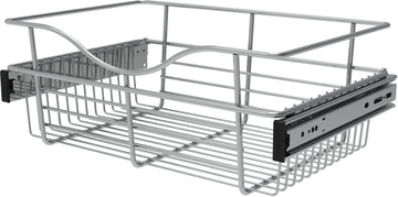 Rev-A-Shelf 18 in Chrome Closet Pullout Basket CB-181207CR-1