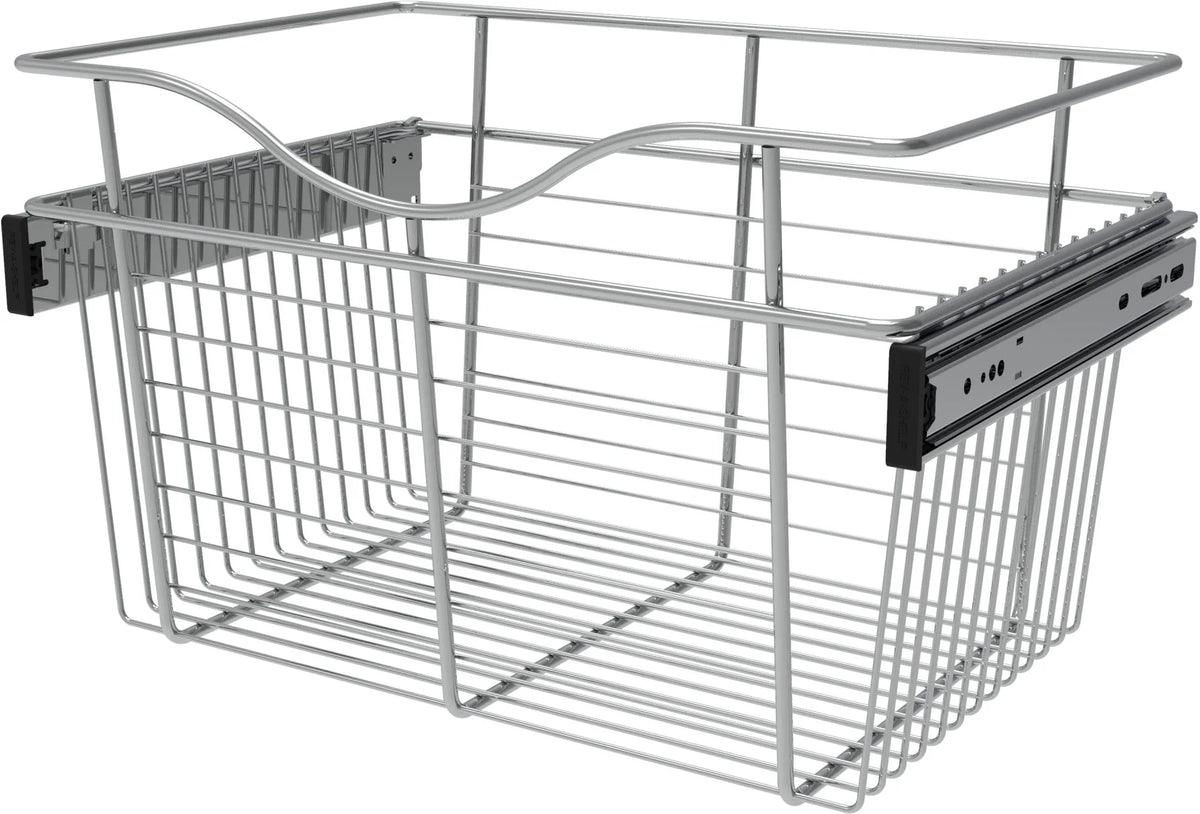 Rev-A-Shelf 18 in Chrome Closet Pullout Basket CB-181211CR-1