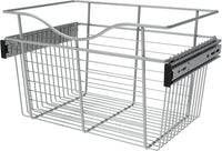Rev-A-Shelf 18 in Chrome Closet Pullout Basket CB-181211CR-1
