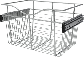 Rev-A-Shelf 18 in Chrome Closet Pullout Basket CB-181211CR-1