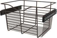 Rev-A-Shelf 18 in Oil Rubbed Bronze Closet Pullout Basket CB-181411ORB-1