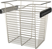 Rev-A-Shelf 18 in Satin Nickel Closet Pullout Basket CB-181418SN-1