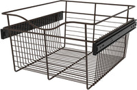Rev-A-Shelf 18 in Oil Rubbed Bronze Closet Pullout Basket CB-182011ORB-1