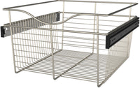 Rev-A-Shelf 18 in Satin Nickel Closet Pullout Basket CB-182011SN-1