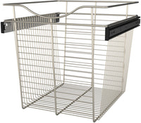 Rev-A-Shelf 18 in Satin Nickel Closet Pullout Basket CB-182018SN-1