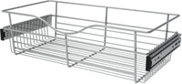 Rev-A-Shelf 24 in Chrome Closet Pullout Basket CB-241207CR-1
