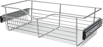 Rev-A-Shelf 24 in Chrome Closet Pullout Basket CB-241207CR-1