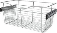 Rev-A-Shelf 24 in Chrome Closet Pullout Basket CB-241211CR-1
