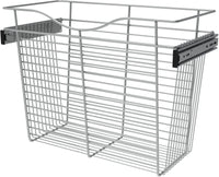 Rev-A-Shelf 24 in Chrome Closet Pullout Basket CB-241218CR-1