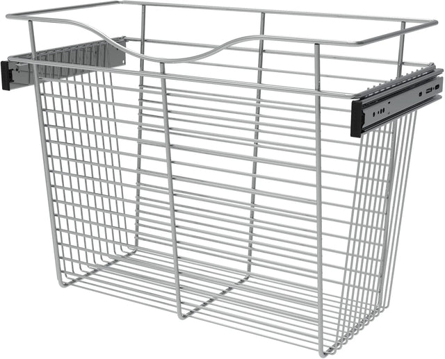Rev-A-Shelf 24 in Chrome Closet Pullout Basket CB-241218CR-1