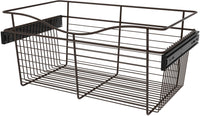Rev-A-Shelf 24 in Oil Rubbed Closet Pullout Basket CB-241411ORB-1