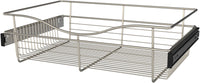 Rev-A-Shelf 24 in Satin Nickel Closet Pullout Basket CB-241607SN-1