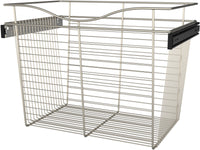 Rev-A-Shelf 24 in Satin Nickel Closet Pullout Basket CB-241618SN-1