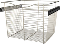 Rev-A-Shelf 24 in Satin Nickel Closet Pullout Basket CB-242018SN-1