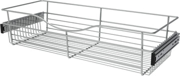 Rev-A-Shelf 30 in Chrome Closet Pullout Basket CB-301207CR-1