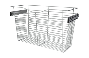 Rev-A-Shelf 30 in Chrome Closet Pullout Basket CB-301218CR-1