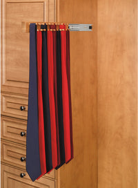 Rev-A-Shelf 20 in Natural Side mount Tie Rack CWSTR-20-1