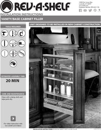 Rev-A-Shelf 3 in Vanity Filler Pullout out Soft-Close 432-VF26SC