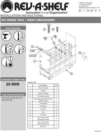 Rev-A-Shelf 5 in Tray Divider, Foil & Wrap Organizer Soft-Close 447-BCBBSC