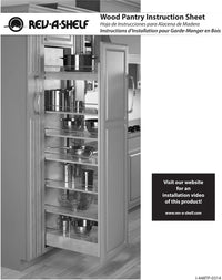 Rev-A-Shelf 11 in W X 43 in H Wood Pantry Pullout Soft Close 448-TP43-1