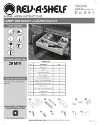 Rev-A-Shelf 30 in Vanity U-Shaped Undersink Pullout 486-30VSBSC-SM-1