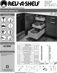 Rev-A-Shelf 21 in Wood Pilaster System Kit 4PIL-24SC-SV-2