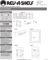 Rev-A-Shelf Vanity Door mount w/Soft-Closeale Holder 4SH-15-1