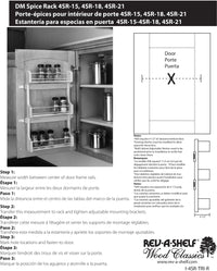 Rev-A-Shelf 15 in Cabinet Door mount Wood 3-Shelf Spice Rack 4SR