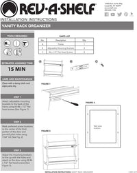 Rev-A-Shelf 12 in Vanity Door mount Storage Rack 4VR-1