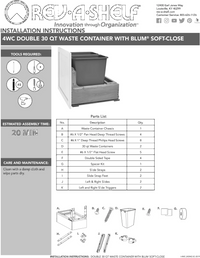 Rev-A-Shelf Double 30 Qrt Pull-Out Waste Container 4WC-24DM2-SC