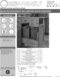 Rev-A-Shelf 35 Qrt Pull-Out Waste Container 4WC-15DM1