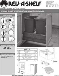 Rev-A-Shelf Double 50 Qrt Waste Container 4WC-WN-2150DM2-SC