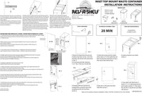 Rev-A-Shelf 35 Qrt Top mount Waste Container 4WCTM-12INDM-1