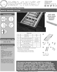 Rev-A-Shelf 18 in Knife and Cutting Board Drawer Only 4KCB-1