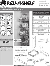 Rev-A-Shelf 18 in Flat Wire Swing Out Pantry 5374-FL-FOG