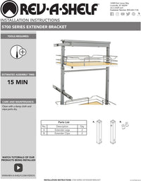 Rev-A-Shelf 5700 Series Pantry Extension Bracket 57-EXTEND-1