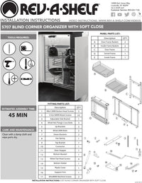 Rev-A-Shelf 15 in Blind Corner Organizer Soft Close 5707-CR