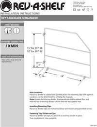 Rev-A-Shelf 12 in Bakeware Organizer 597-12-52