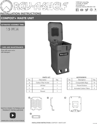 Rev-A-Shelf Aluminum Pull-Out Compost bin 5349-15CK-1