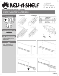 Rev-A-Shelf 14 in White Side mount Tie Rack CWSTR-14W-1