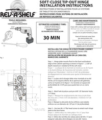 Rev-A-Shelf 36 in Polymer Tip-Out Tray w/Soft-Close 6551-36SC-50