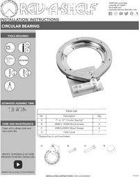 Rev-A-Shelf 20 in Wood Tall Rim D-Shape Lazy Susan LD-4NW-201-20TBS-1