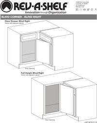 Rev-A-Shelf 15 in Single-Tier Organizer for a Blind Right 5371