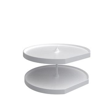 Rev-A-Shelf 32 in Polymer D-Shape Lazy Susans 2-Shelf LD-2262-32BM-1