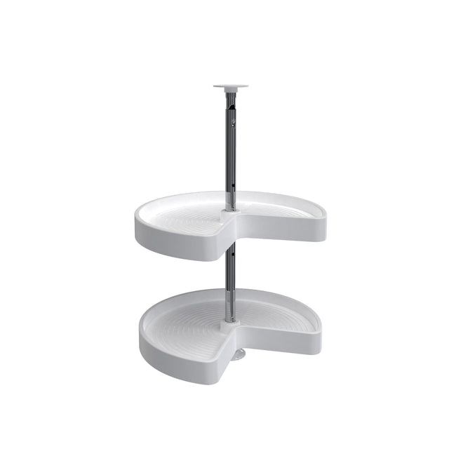 Rev-A-Shelf 18 in Polymer Kidney Lazy Susans 2-Shelf LD-2472-1