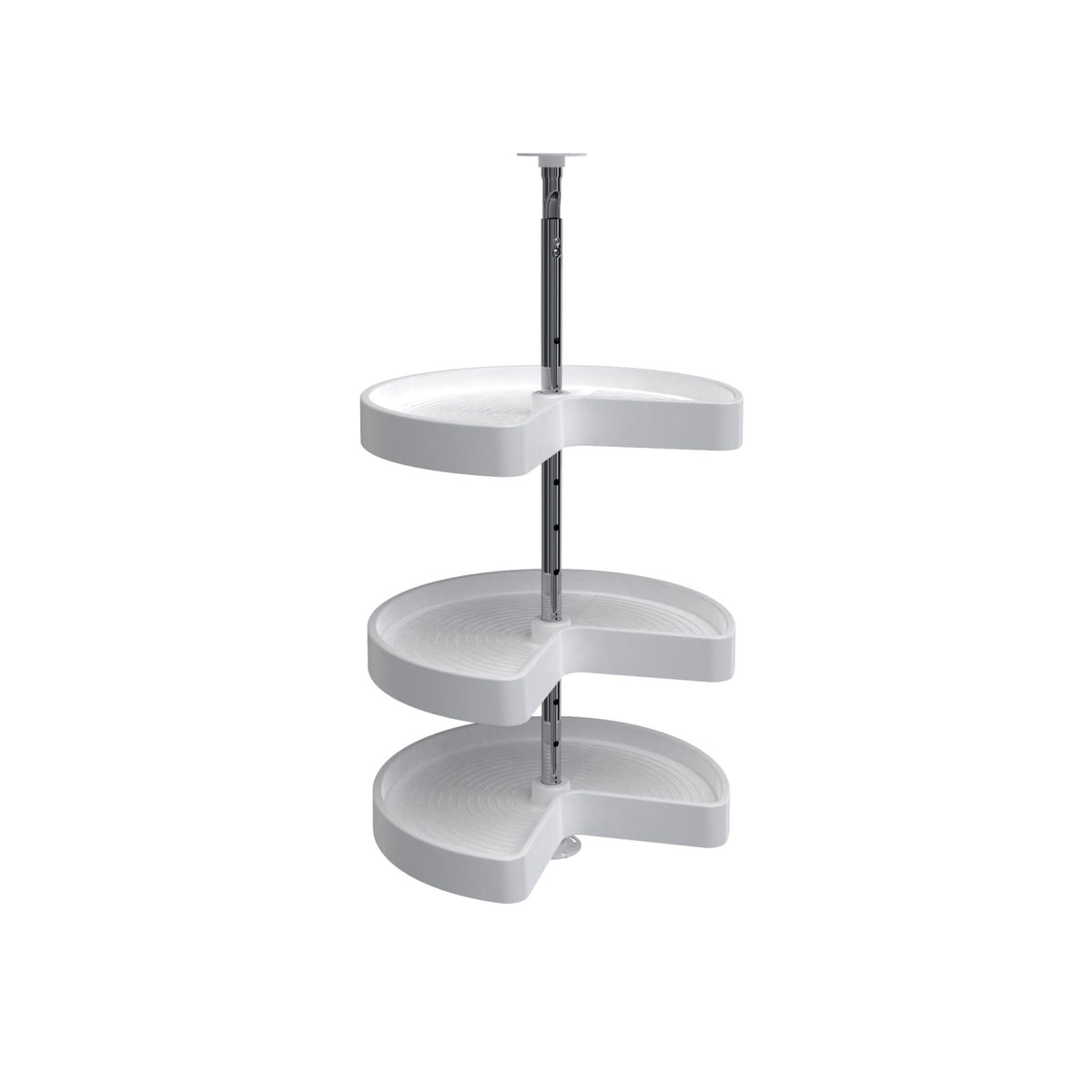 Rev-A-Shelf 18 in Polymer Kidney Lazy Susans 3-Shelf LD-2473-1836-1